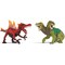 Schleich Eldrador Creatures: Fire Dinosaur vs Jungle Lizard - 2 Figurines: Green 2-Headed Lizard & Red Lava Dino, Beast Battle Fantasy Toys, Kids 6+